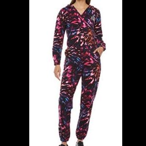 Juicy Couture French Terry Hood Jumpsuit Size S NWT Purple Pink